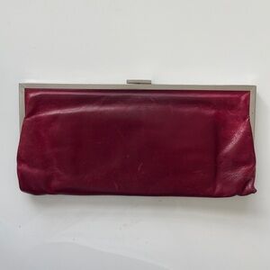Vintage HOBO Intl Red Leather Clutch